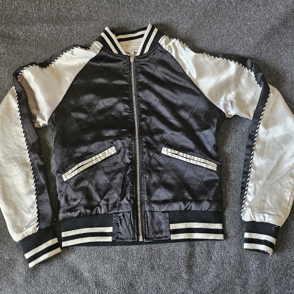 Rare Straight to Hell Boogie Reversible  Black White Souvenir Jacket Size SMALL